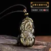 Collar con Cuerda y Colgante Pixiu de Obsidiana Natural al por Mayor Nuevo Estilo Chino Dominante para Pareja Hombre y Mujer Colgante Pichu Personalización