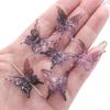 Cuentas de mariposa de acrílico transparente con degradado AB, hechas a mano, para collar, colgante, accesorios