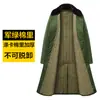 Abrigo Militar Abrigo de Algodón Abrigo Largo Engrosado de Invierno para Hombre Protección de Seguridad Ropa a Prueba de Frío Abrigo de Algodón Verde Militar Abrigo de Algodón para Protección Laboral en Almacén Frío