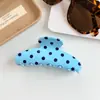 2026 Nuevo Pinza Grande para el Cabello Color Macarrón con Puntos Estilo Chica Dulce Pinza para el Peinado Recogido Pinza de Tiburón Agarrador de Cabello
