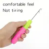 Ganchillo para pelucas, herramienta de tejido de pelucas, ganchillo para rastas hecho a mano DIY, gancho de lengüeta para tejer alfombras, se puede imprimir con logo
