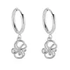 Pendientes de Acero Inoxidable Chapado en Oro 18K con 26 Letras, Pendientes de Zirconia con Forma de Ola de Lujo, Pendientes Elegantes