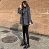 Abrigo de Lana de Espiga para Mujer para Otoño e Invierno Combinación Total 2022 Nuevo Abrigo de Lana a Cuadros Suelto de Largo Medio para Petite