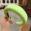 Diadema de Color Sólido Transfronteriza Europea y Americana Serie de Colores Caramelo Esponja de Ala Ancha para la Parte Superior del Cráneo Moda Simple Diadema de Presión para el Cabello