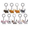 9 2ª Geração Auto-Cura Série Quente Gato Japonês Rolo Redondo Simples e Sólido Gato Chaveiro Coreano Pingente de Bolsa de Mão