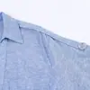 Nuevo Vestido de Moda de Verano para Mujer para Comercio Transfronterizo, Estilo Europeo y Americano, Moderno Vestido Midi de Mezcla de Lino con Cinturón