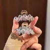 Pinza de garra de cristal fresca y translúcida, pinza de tiburón pequeña, pinza para el pelo dulce de color morado claro, pinza para el pelo de media garra, estilo moderno de nueva celebridad de internet