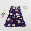 Vestido de Verano sin Mangas para Niña, Nuevo Vestido de Princesa con Estampado de Dibujos Animados, Vestido Corto Lindo y Elegante para Niños, Conjunto de Verano para Bebé