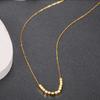 Collar de azúcar cuadrado dorado de Vietnam, cadena fina chapada en oro, moda simple, collar de pareja de plata rota, collar simple para mujer al por mayor