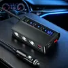 Cargador de extensión de puerto de cigarrillos de alta potencia para coche 1 a 3, cargador de 4 puertos USB con interruptor independiente TR24 carga rápida