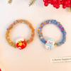 Anillo de pelo de peluche de color navideño, bonito muñeco de nieve con forma de estrella, cuerda de goma para el pelo para niñas, accesorios para el pelo para niños