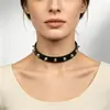 Collar de cuero PU estilo gótico oscuro europeo y americano transfronterizo Harajuku, con remaches metálicos exagerados, retro y únicos, un collar de estilo punk
