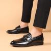 Cross-border Explosions Couro Genuíno Vestido Casual Masculino Novos Sapatos de Couro Empresariais Sapatos Masculinos Slip-on Estilo Coreano Preguiçosos com Sola Macia