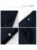 Pantalones Azules Marinos para Mujer con Corte Curvo 2026 Verano Nuevos Holgados Casuales de Pierna Recta con Elementos de Diseño y Remaches, Pantalones de Pierna Ancha para Trabajo