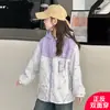 Jaqueta Grossa Reversível com Forro de Fleece para Meninas, Casaco Quente de Uso Dupla Face para Crianças Outono e Inverno, Modelo Novo 2026 Estilo Primavera e Outono para Meninas