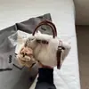Bolso de Mano de Felpa Nuevo Otoño 2026, Bolso Cesta Tote, Bolso Cubo de Color Sólido, Bolso de Hombro Cruzado Peludo de Moda