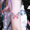 Pegatinas de Tatuaje de Mariposa Coloridas Estilo Dopamina de Verano Puro Deseo Impermeables de Larga Duración Estilo Hyuna para Brazo y Clavícula Dulces y Geniales
