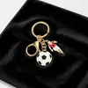 Colgante de Fútbol de Metal Llavero Creativo Recuerdo del Mundial para Hombres Aficionados Regalo Clásico