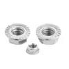 Tuerca hexagonal con brida acero inoxidable 304 tuerca al por mayor hexagonal más superficie de brida grande tuerca dentada