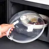 Tampa Anti-respingo para Aquecimento em Micro-ondas para Pratos Quentes e Alimentos, Resistente a Altas Temperaturas, Redonda, Tampa de Plástico Transparente para Alimentos