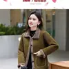 Abrigo cálido forrado de polar para mujer, nuevo estilo de invierno, chaqueta de algodón a la moda y que estiliza para mujeres de mediana edad y mayores, abrigo de algodón fino para madres