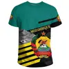 Camiseta de Ghana Africana Transfronteriza Estampado 3D para Hombre Cuello Redondo Manga Corta Moderna Deportiva Fútbol