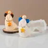 Molde de Silicona de Resina de Ángel Pequeño Estrella Corazón Pegamento DIY Elfo Pequeño Niña Adorno de Yeso Herramienta de Lijado