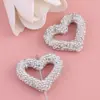 Agita la explosión de sonido corazón de melocotón arcilla blanda cuentas de agujero recto amor hueco diamantes de imitación taladro completo taladro denso cadena manual DIY accesorios