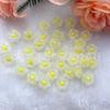 Cuentas de flor de ciruelo mate esmerilado pulsera de acrílico transparente tejida a mano cuerda para el pelo material con cuentas accesorios DIY
