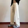 Nuevos pantalones casuales para hombre 2026, pantalones rectos de moda para otoño e invierno, pantalones deportivos de corte holgado, pantalones de pierna ancha de punto gofrado a la moda