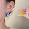 Pendientes de flores de verano con contraste de colores. Diseño de nicho para mujer. Pendientes con sentido del estilo 2025. Nuevas explosiones que combinan con todo.
