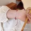 Pulsera de Cuerda Roja de la Suerte para Niñas Plata Bambú Arshore Cuerda de Mano Tejida Tobillera para Hombres Año de Vida de Mujer Examen de Admisión de Posgrado Regalo Pareja