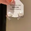 Pendientes Vintage de Plata con Zirconia Incrustada en Forma de Corazón y Flor, Presentando un Diseño de Gota de Agua, Ofreciendo una Sensación de Lujo Ligero y Gama Alta, Exquisitos Accesorios para el Oído