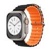 Adecuado para Apple Watch12/11 Ocean Iwatch45678910 Hebilla Doble Ultra4 Correa de Silicona