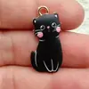 Venta Caliente Transfronteriza Colgante de Gato Accesorios para Joyería Hecha a Mano DIY Llavero de Aleación Colgante Accesorios para Collares y Pendientes