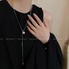 Diseño sentido piedra ojo de tigre otoño e invierno suéter largo cadena 2024 nuevo temperamento ligero lujo alta gama collar accesorios de mujer