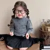 Camiseta Básica Forrada de Felpa para Niñas, Nueva Camiseta de Manga Larga para Niños Primavera y Otoño 2025, Ropa Interior Cálida y Elegante de Invierno para Bebés Niñas