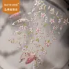 Adesivos de Unha Flor de Pessegueiro Esmalte Cloisonné Estilo Antigo Populares da Sky, Adesivos de Decoração de Unha DIY Impermeáveis Estilo Chinês em Relevo