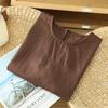 Foto Real de Top de Tirantes para Mujer Talla Grande Artístico de Verano, con Adorno de Encaje, Silueta Adelgazante Juvenil Etérea, Disponible en Stock
