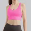 Sujetador Deportivo Nuls de Sensación Desnuda con Copa Integrada Espalda Cruzada Top de Yoga Sujetador de Yoga Push-Up Camiseta sin Mangas para Mujer