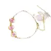 Venta Caliente Transfronteriza Pegamento Flores Secas Flores Reales Festival de la Flor de Cerezo de Wuhan Pulsera Exquisita Atracciones Cadena de Cuentas de Venta Caliente Modelo Mejor Amiga Estudiante