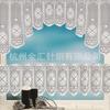 Cortina de renda de malha branca europeia e americana Cortina de café Conjunto de meia cortina Cortina pequena superior e inferior Cortina com acabamento em renda