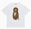 Hit da Internet de Verão 24: Camiseta bAPe Cabeça de Macaco Macaquinho, Camuflagem, Camiseta Unisex Manga Curta Gola Redonda