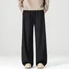 Pantalones Rectos de Textura Vintage Estilo Old Money Transpirables Holgados Casuales para Hombre Shanggu Ropa de Hombre Primavera y Otoño