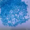 Huevo de Cuarzo Teñido Forma 3*4mm Azul Facetado Fondo Puntiagudo Componente para Joyería