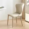 Silla de Comedor Estilo Crema Lujo Accesible Italiano Hogar Moderno Simple Respaldo Silla Escandinavo Diseñador Silla de Restaurante Y