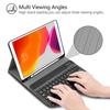 Funda de cuero suave de TPU con teclado Bluetooth y ranura para lápiz para iPad Pro de 10,2 pulgadas (2021/2020/2019)