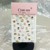 Nuevo Pegatina de Gelatina de Pan Horneado 3D Muñeco de Nieve Lindo Aspecto Elegante Portalápices DIY Taza de Agua Ccd Adhesivo Decorativo