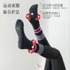 Calcetines de Yoga para Mujer Calcetines de Media Pantorrilla Antideslizantes para Interiores Fitness Pilates Calcetines Deportivos para Mujer con Doble Puño Rayados Sin Costuras