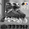 Suministro de fábrica Sway PU flash único patines de ruedas ajustables para niños, hombres y mujeres patines de ruedas en línea patines secos desmontables